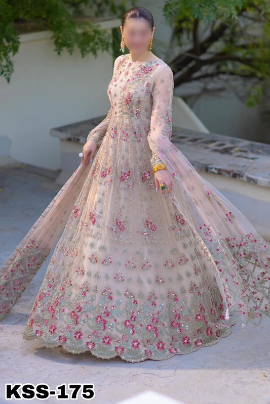 INDIAN NET MAXI WEDDING WEAR