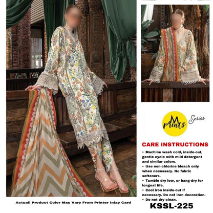 MARIA B LAWN WITH SOFT CHIFFON DUPATTA