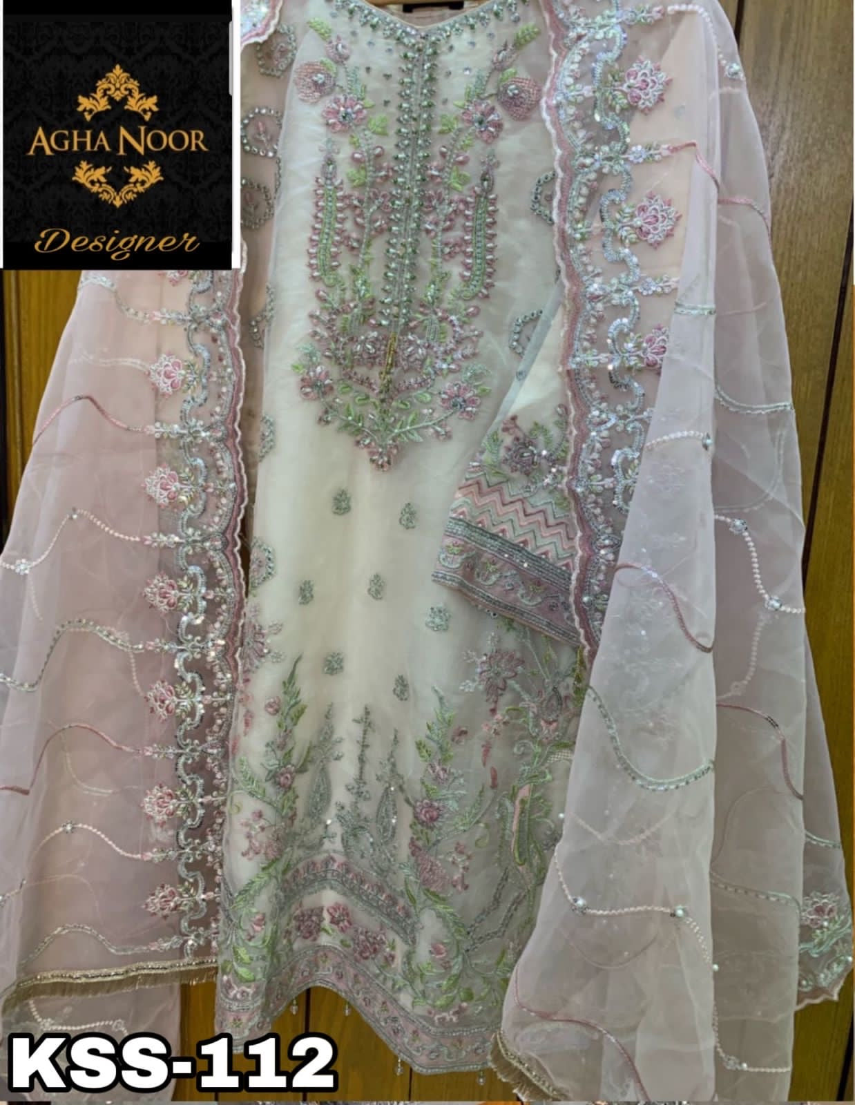 AGHA NOOR ORGANZA PARTY WEAR - H FASHION VILLAS